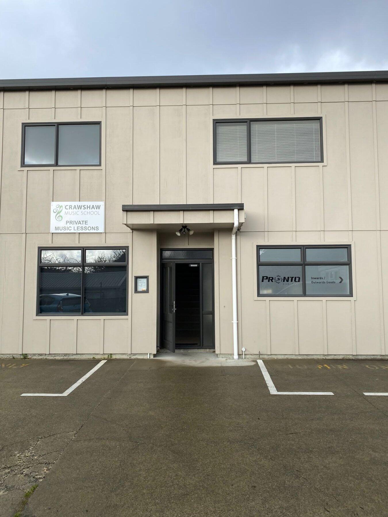 Crawshaw Music School building at 27 Tongariro Street
